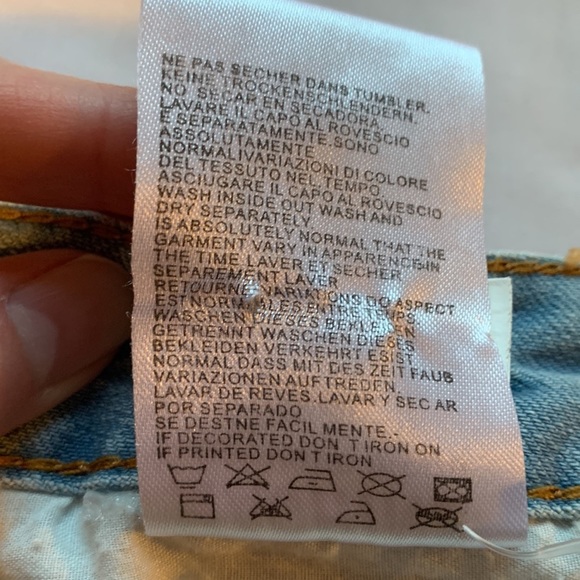 Machine distressed hi-waist denim shorts 30 - Picture 11 of 12